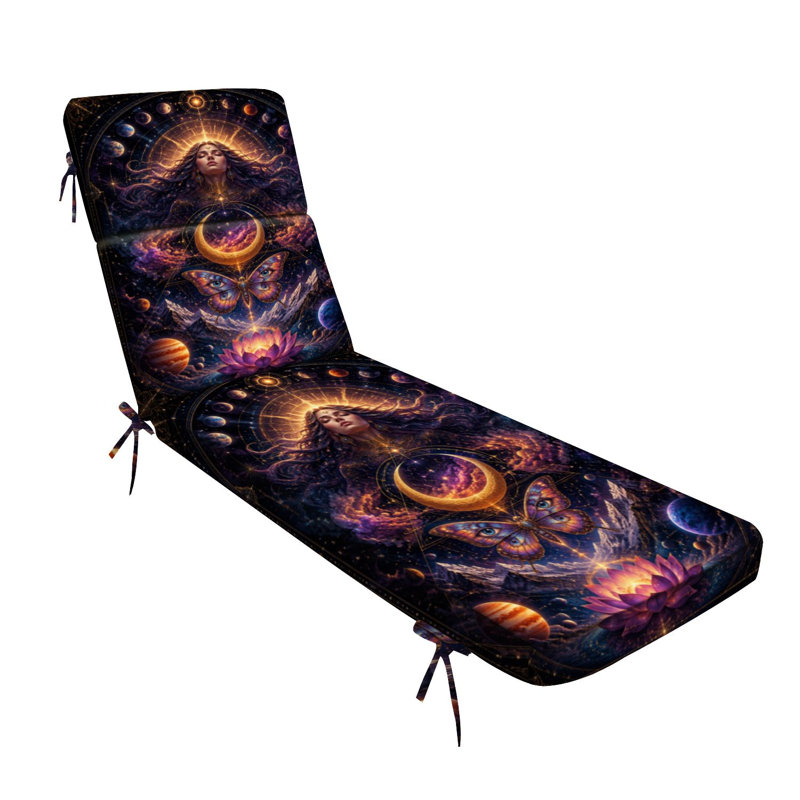  Extérieur Coussin de patio 3 po Cosmic Celestial Goddess Phas