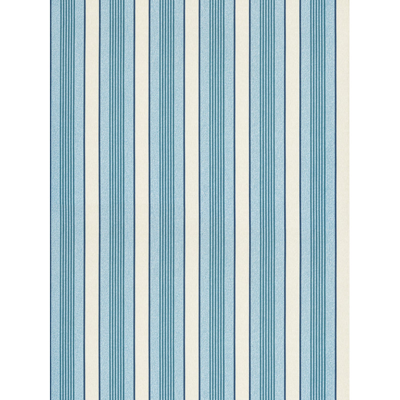 Arlo Striped Paper/Non-Woven Wallpaper Roll by Hinson, Turquoise