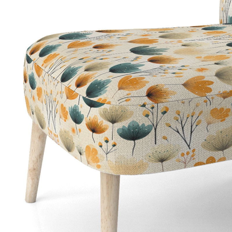 Chaise d'appoint rembourrée Mid-Century