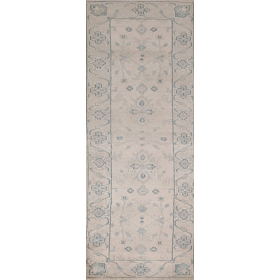 All-Over Oushak Oriental Runner Rug 3x8