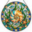 «Spiral Seashell and Blue Fish in St donned Glass», art mural sur toile-254165693