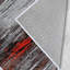 Campeaux Machine Woven Rectangle 3'11" x 5'11" Polyester Area Rug in Red/Grey