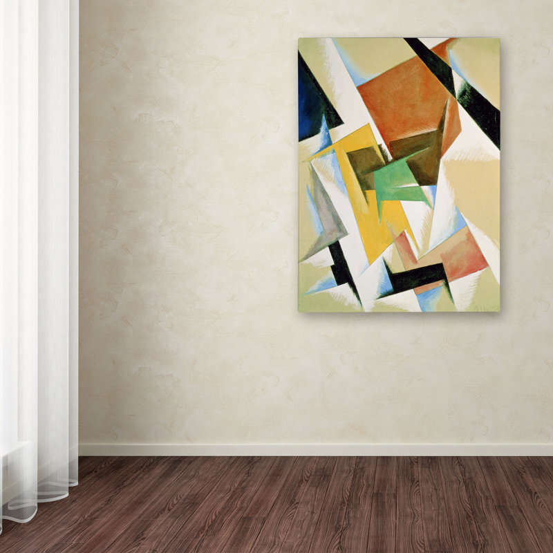 « composition », reproduction d’art sur toile tendue, H 32 po x l 24 po x P 2 po