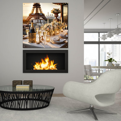  'Dinner In Paris' by Rey Klimt Acrylic Glass Wall Art