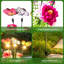 Ensemble de 2 lampes solaires oscillantes pour jardin, 7 têtes en forme de lotus violet enneigé et 3 décorations papillon colorées, lumière chaude, étanche IP65, autonomie de 10 à 12 heures, idéales pour les mariages, les fêtes et les cadeaux.