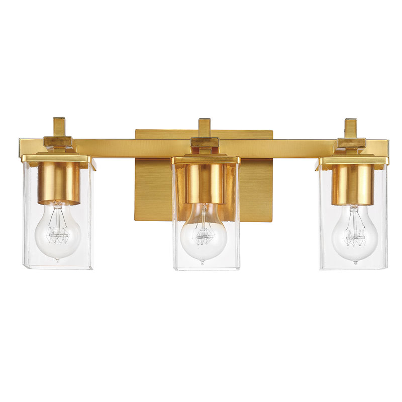 Éclairage pour meuble-lavabo mat 3 lumières Raymonde, Or