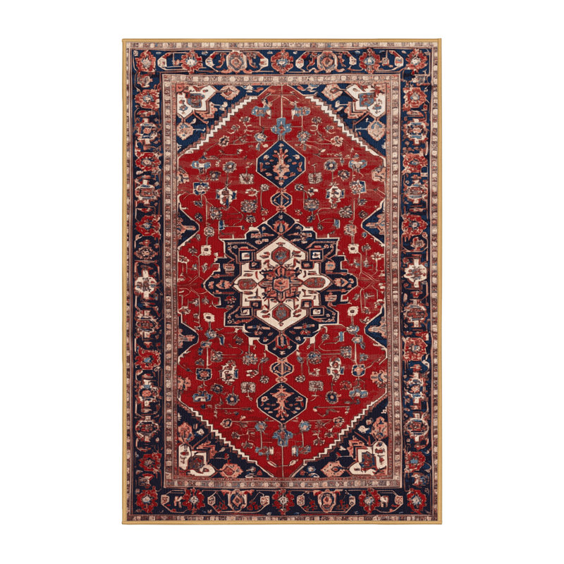 Machine Washable Persian Brown Area Rug, Runner 2' x 4'