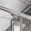 Porte de douche pivotante de 44 à 48 po x H 74 po, ouverte à l'extérieur, arrêt à 105 degrés, avec finition en verre trempé de 5/16 po-129384592