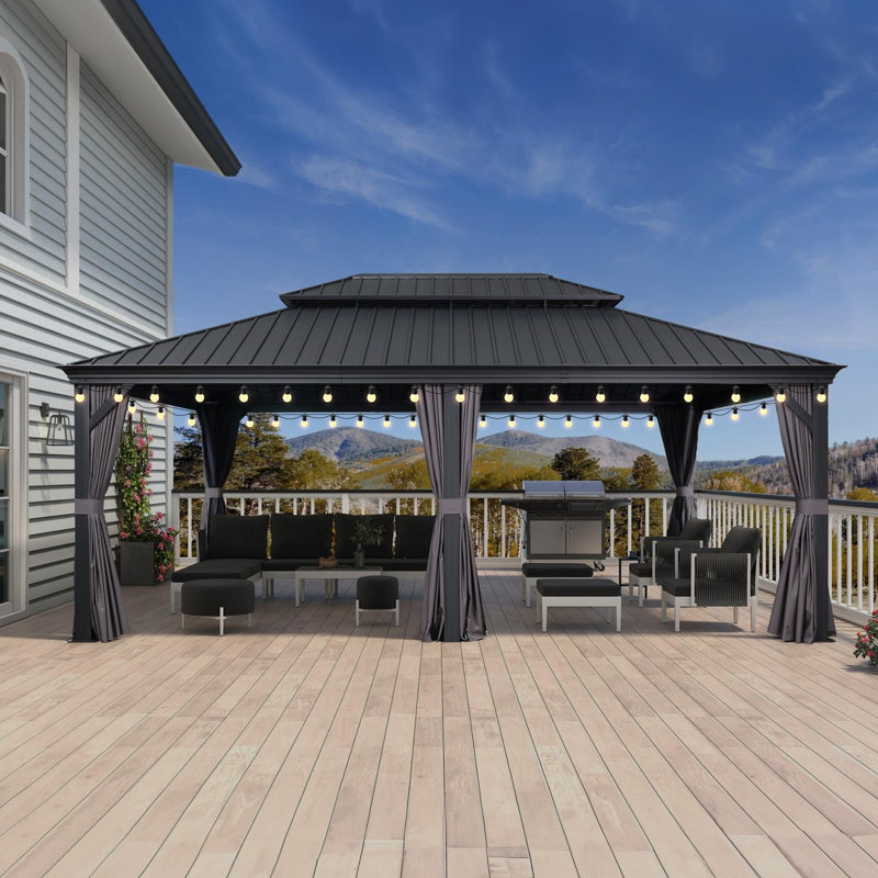 20 Ft. W x 14 Ft. D Aluminum Patio Gazebo Gazebo
