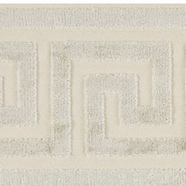 Oriana Greek Key Velvet Tape Fabric, Mist
