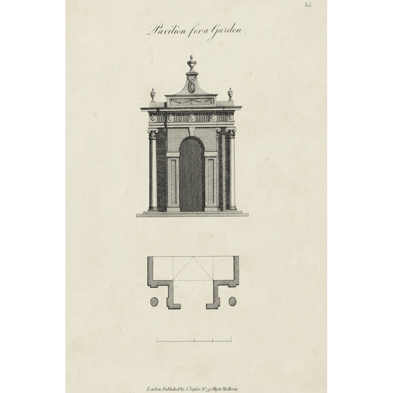 Garden Pavilion II by Vision Studio - Wrapped Canvas Print, 46cm H x 30cm W x 3.8cm D