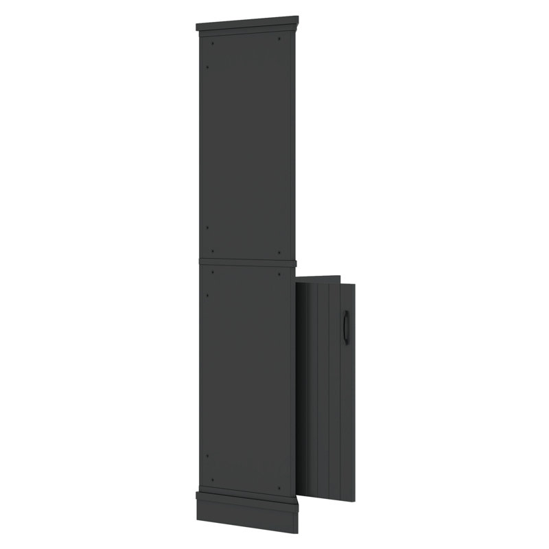 Grande armoire d'angle avec portes pour le salon, la salle de bain et la cuisine - Armoire de rangement beige grain de bois