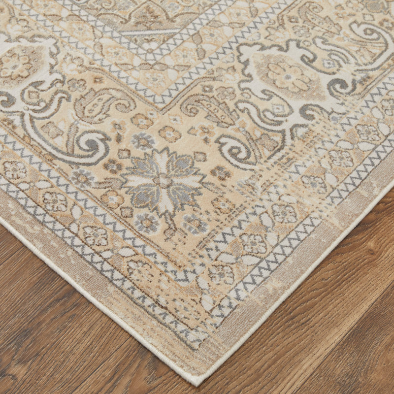Neoma Viscose Oriental Indoor Rug, Rectangle 3'9" x 5'9"
