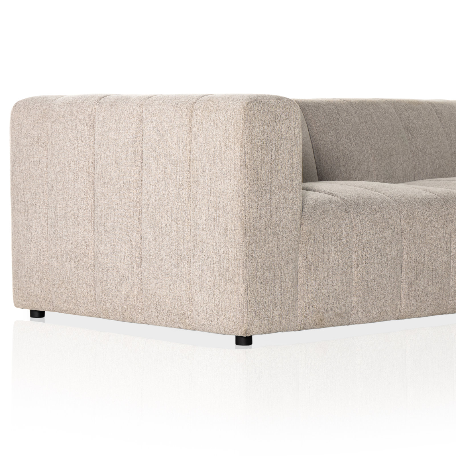 Bowry Modular Upholstered L-Sectional, Light Gray