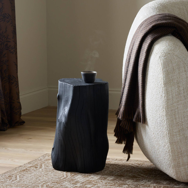 Amiko End Table-Black Resin