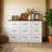 Adjustable Height TV Cabinet With 9 Drawers