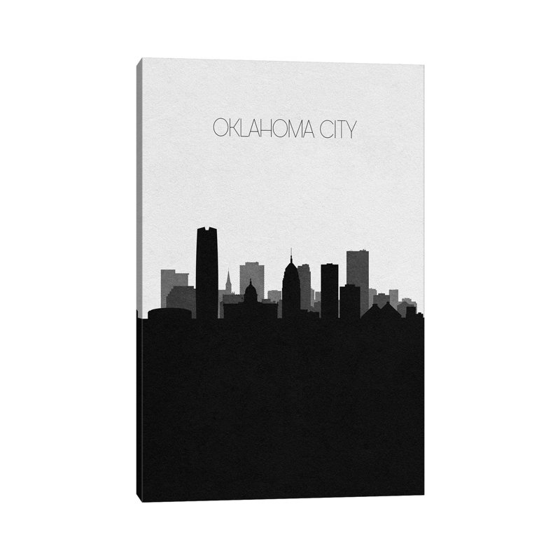 Oklahoma City, Oklahoma Skyline 1 Piece Wrapped Canvas Wall Art, 66.04 cm H x 45.72 cm W x 1.91 cm D