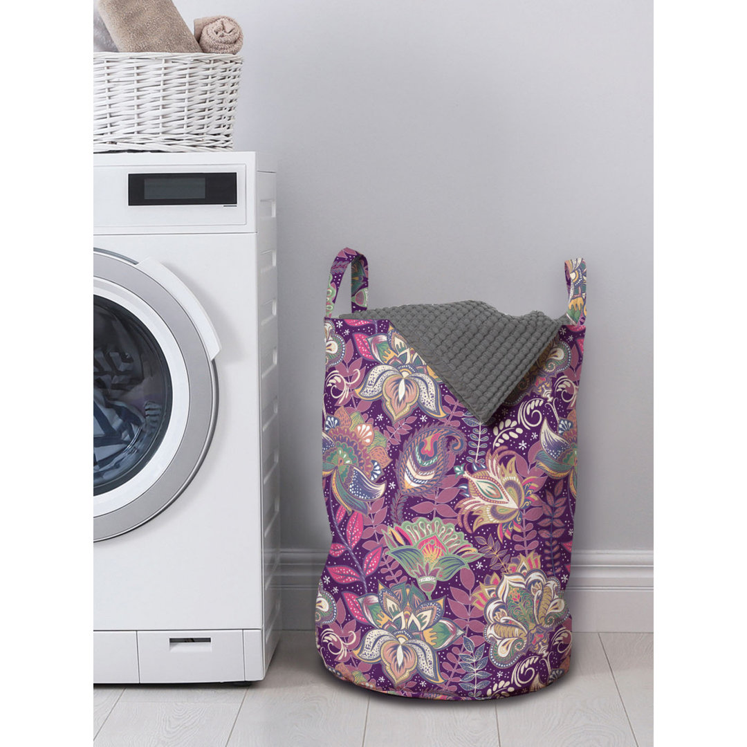 Wäschesack Vibrant Flowers with Romantic Ornamental Petals Paisley