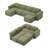 133.4" Modular Cloud Sectional Sofa With Movable 2 Ottomans-488725746