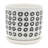 S/2 5/6" AZTEC PLANTER W/ SAUCER, BLACK