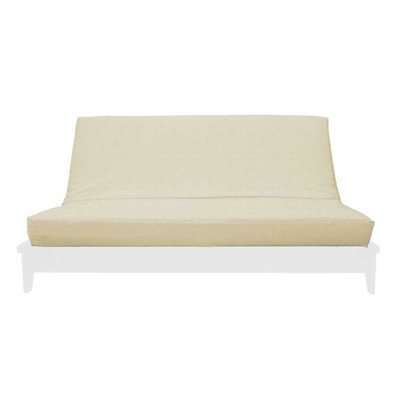 Housse de futon Abby Velvet Texture, Grand, Velours crème