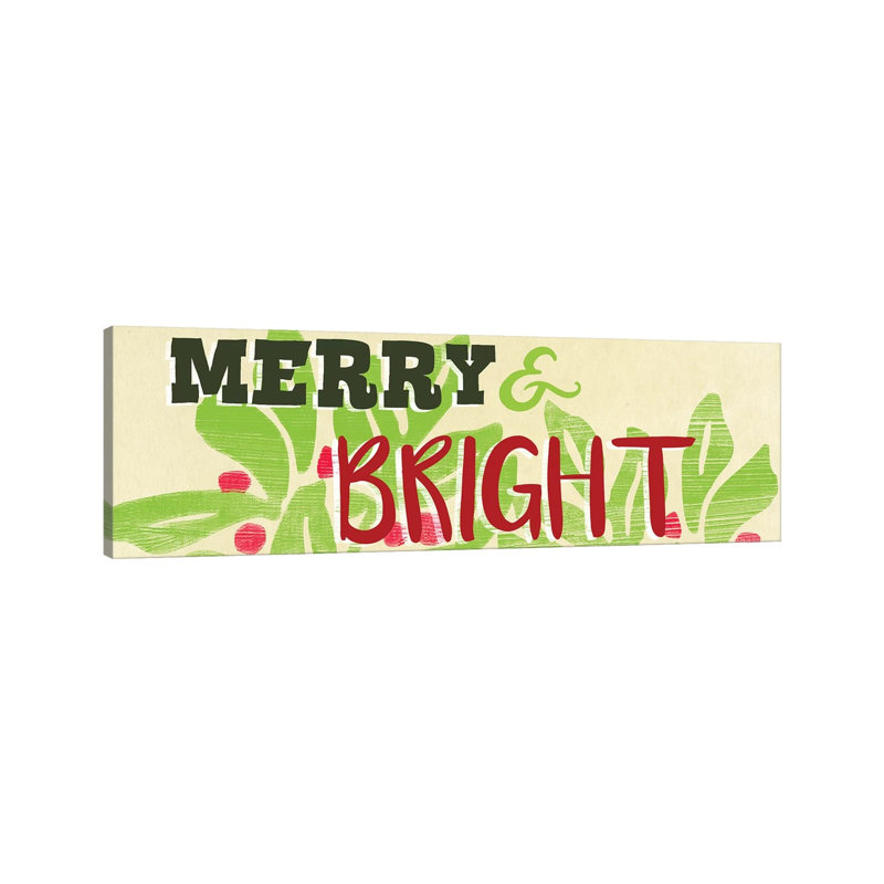 Let'S Get Jolly Collection D by June Erica Vess - Wrapped Canvas Panoramic Print, 40.64cm H x 121.92cm W x 1.905cm D