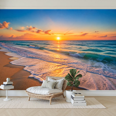 Papier peint adhésif autocollant amovible Sunrise beach Cancun