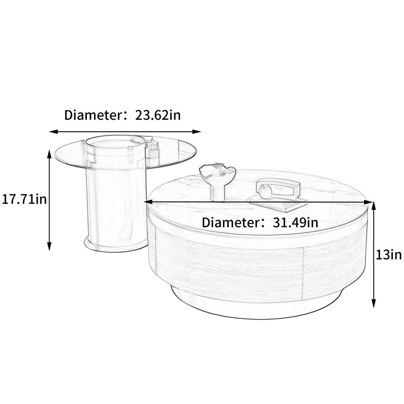Table basse French Minimalist Luxury