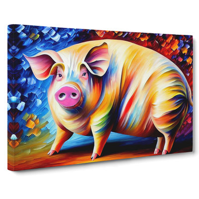 Pig Painting Vol.1 Abstract - Wrapped Canvas