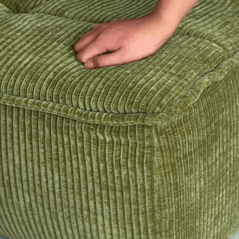 Canapé à billes rétro de luxe, Chenille verte