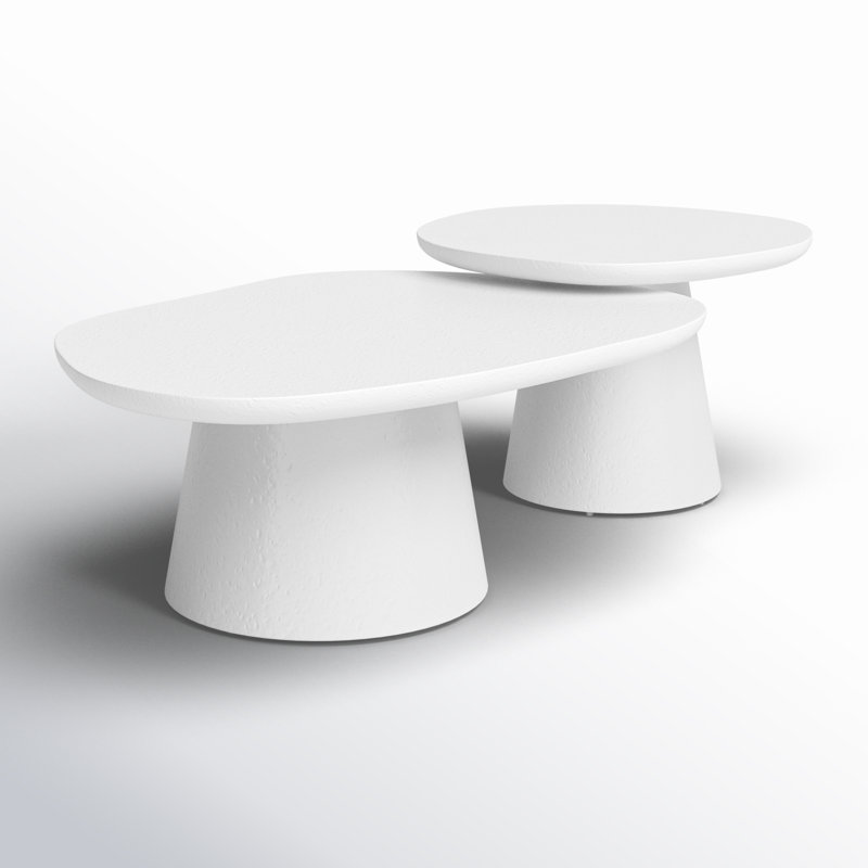 Concrete Solid 2 Nesting Tables