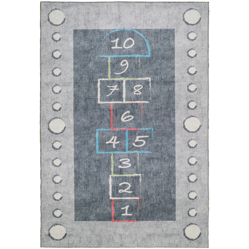 Trym Rectangle Machine Woven Polyester Rug, Rectangle 5' x 7'