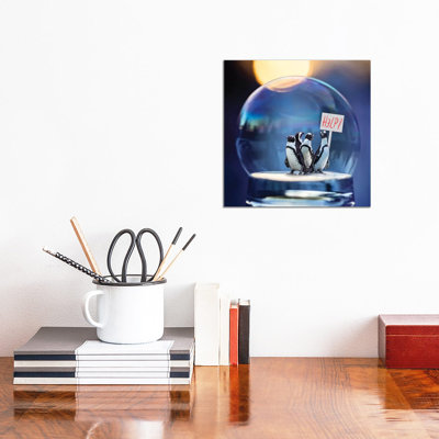 Penguins Help by Karen Burke - Wrapped Canvas Print