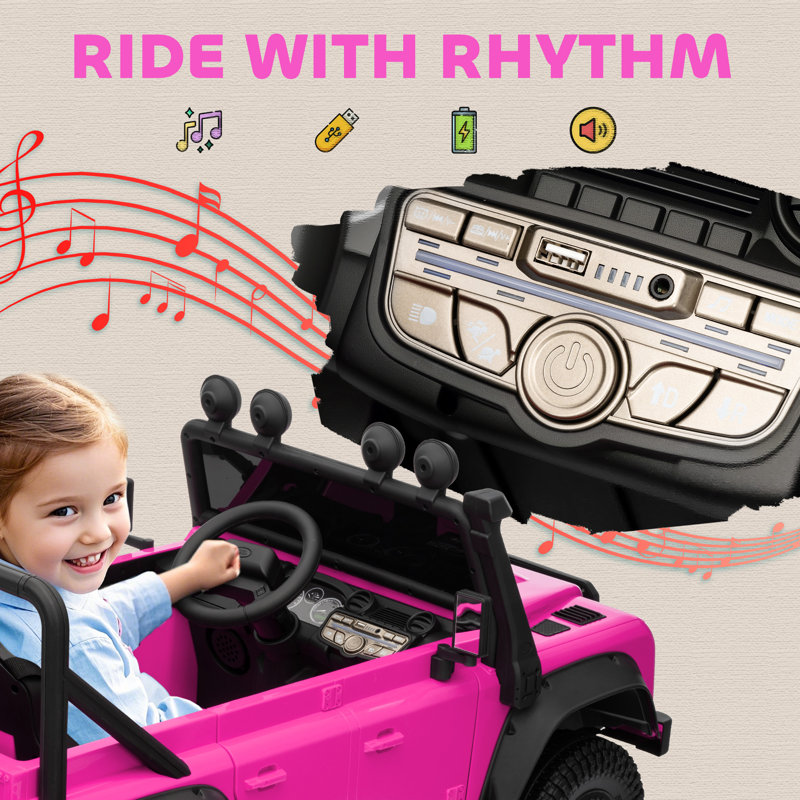 Latitude Run Battery Powered Ride On, Pink