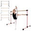 Barre en bois massif rose de 6 pi avec plage réglable de 6,7 à 46 pouces pour la pratique de la danse-123795647-123795648