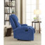 Fauteuil inclinable bleu avec porte-gobelet