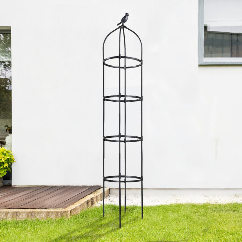 Lylo 70" H x 13" W Obelisk Trellis Plastic with Metal Pipe Core