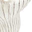 Jardinière corail sable et ciment 9,3 po x 9,7 po, couleur beige patiné, texture striée verticale pour plantes grasses