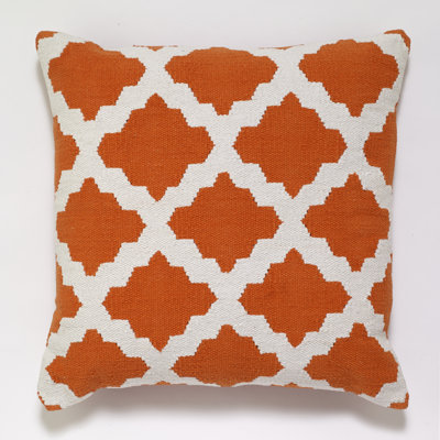 Housse de coussin en coton tissé