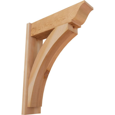 7 1/2"W x 26"D x 34"H Thorton Smooth Traditional Outlooker, Western Red Cedar