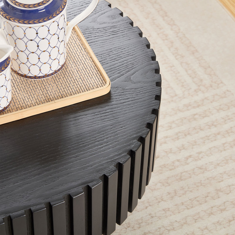 Table basse Lindiwe, H 13,78 po x l 43,7 po x P 24,8 po, Noir mat 1