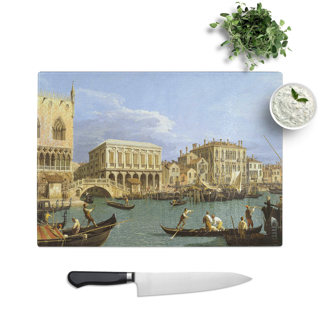 Riva Degli Schiavoni in Venice by Giovanni Canaletto Chopping Board
