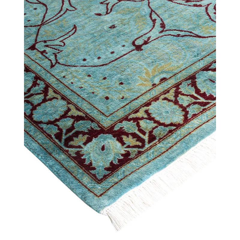 Holsworth One-of-a-Kind 3' 2" X 5' 4" New Age Wool Area Rug Blue