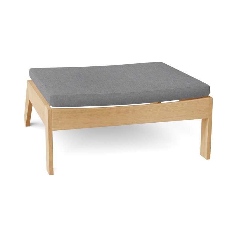Repose-pieds Ashir, Pas de soudure, Verona brume, Teck naturel