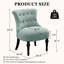 Chaise d'appoint à oreilles capitonnée en chenille-627436336