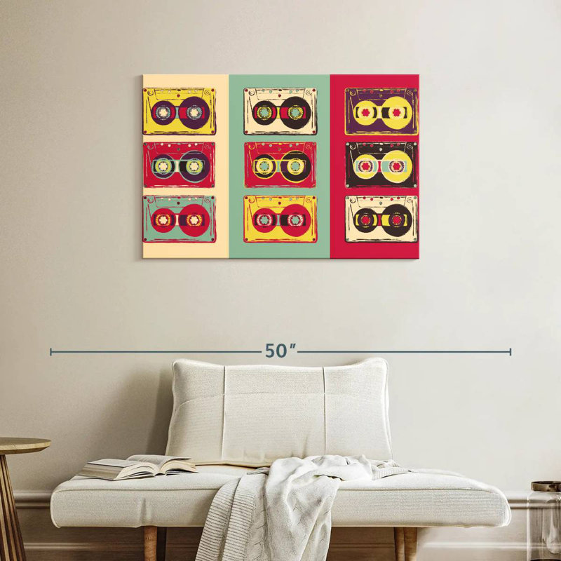 Abarca Retro Tapes, 24" H x 36" W