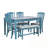 6-Piece Choe with drawer, 4 slat back chairs and Bench-1259249214