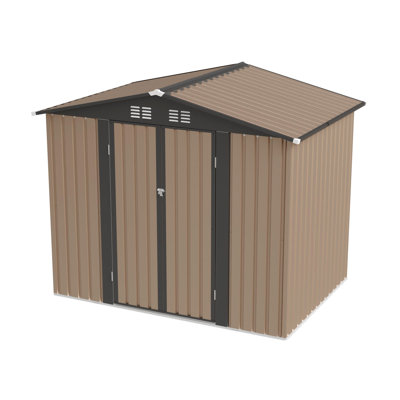 Remise de jardin en métal l 8 pi. X P 6 pi. Avec portes et évents doubles verrouillables (48 pi. Ca.)