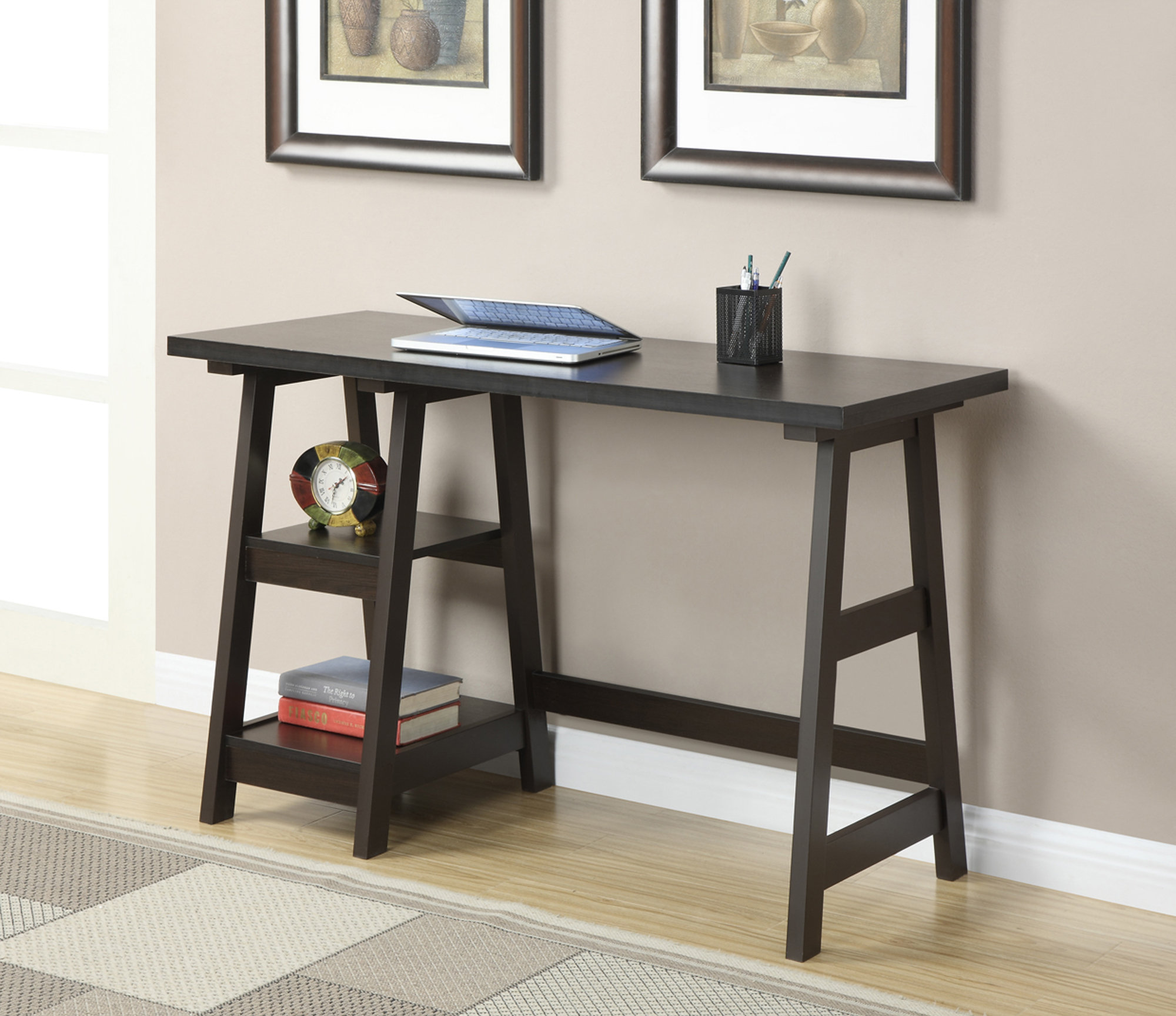 Computer Inversion Desk Ebern Designs Saribek Reversible Computer Desk & Reviews | Wayfair