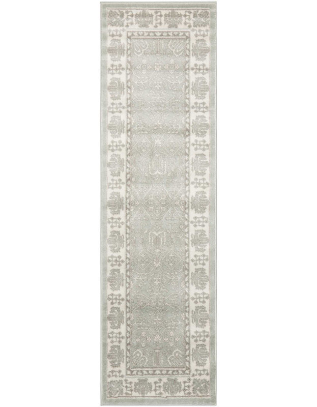 Tapis gris Alana, Tapis de couloir 2 pi 2 po x 7 pi 6 po